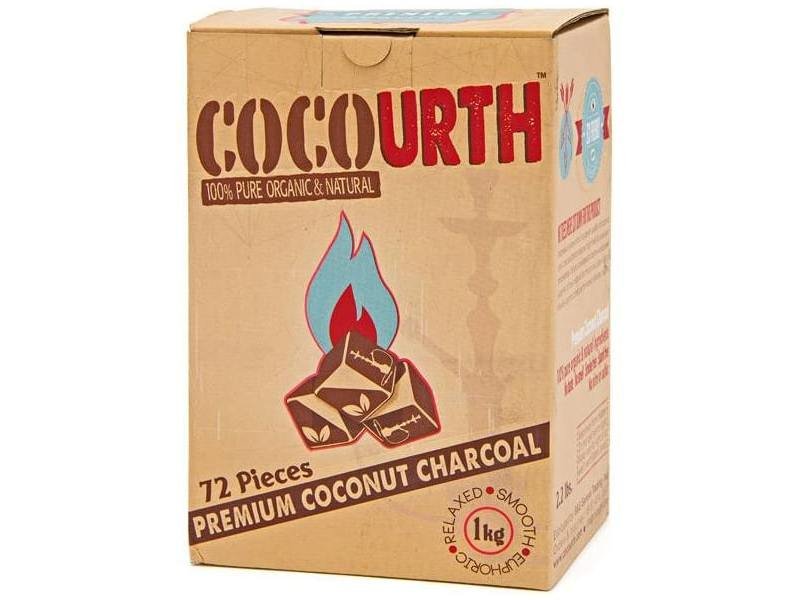 CocoUrth Organic Coconut Charcoal (72 Pieces -Cube)
